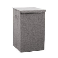 Collapsible Laundry Hamper Storage Box Foldable Canvas Basket Home Organiser Decor