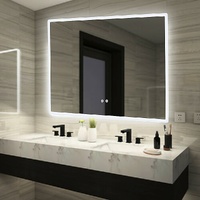 Smart Mirror Bathroom with Bluetooth Vanity LED Lighted Wall Mirror