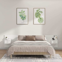 Bed Headboard with Cabinets Engineered Wood