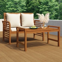 Sofa Bench with Cushions Solid Wood Acacia