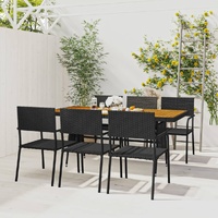 Outdoor Dining Set Poly Rattan