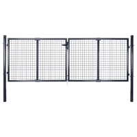 Mesh Garden Gate Galvanised Steel Grey