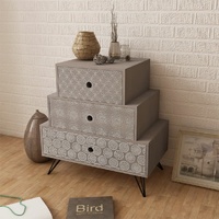 Carol Nightstand with 3 Drawers and