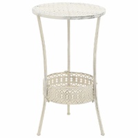Bistro Table Vintage Style Round Metal 40x70 cm