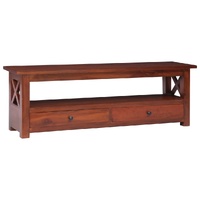 Oglethorpe TV Cabinet Brown Solid Mahogany Wood