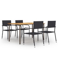 Garden Dining Set Poly Rattan