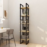 5-Tier Book Cabinet Pinewood