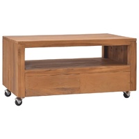 Holyoke TV Cabinet with Wheels Solid Teak Wood