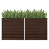 Raised Garden Bed Brown Galvanised Steel