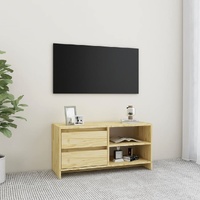 Chingford TV Cabinet 80x31x39 cm Solid Pinewood