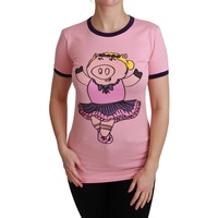 Year of the Pig 2019 Crewneck Short Sleeve T-shirt by Dolce & Gabbana Women