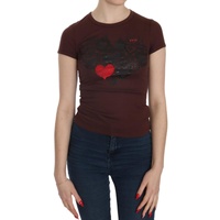 Crew Neck Short Sleeve Blouse with Logo Details Women