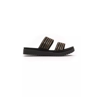 Rhinestone-Embellished Low Sandal with Double Straps Women