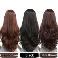 Long Wavy Curly Full Hair Wigs w Side Bangs Cosplay Costume Fancy Anime Womens