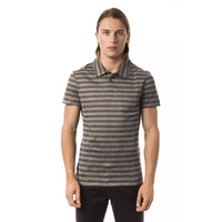 Striped Polo Shirt with Prints