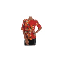 Crystal Embellished Blossom Print Blouse