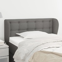 Headboard with Ears Dark Grey Fabric
