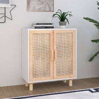 Sideboard 60x30x70 cm Solid Wood Pine and Natural Rattan
