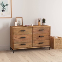 Sideboard 110x35x70 cm Solid Recycled Pinewood