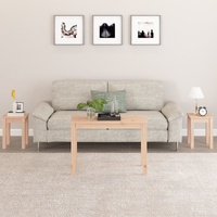 Nesting Tables 3 pcs Solid Wood Pine