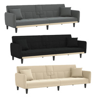 Sofa Bed with Cup Holders Fabric