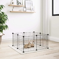 Pet Cage Black 35x35 cm Steel