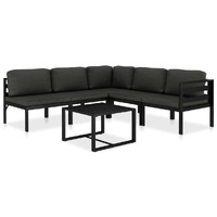 Garden Lounge Set with Cushions Aluminium Anthracite