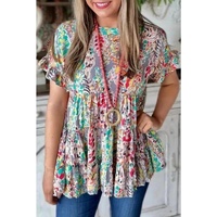 Azura Exchange Ruffle Sleeve Babydoll Top