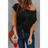 Azura Exchange Pocketed Tee with Side Slits