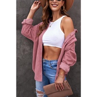 Azura Exchange Button Pocket Corduroy Shirt