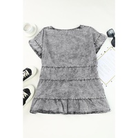 Azura Exchange Tiered Denim Top