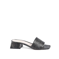 Leather Sandals with 4cm Heel - Made in Italy