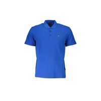Napapijri Men's Blue Cotton Polo Shirt