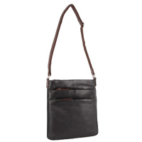 Milleni Womens Italian Leather Bag Soft Nappa Leather Cross-Body Travel