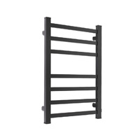 Heated Towel Rail Warmer Rack Wall Mounted Black - Model-1B3346