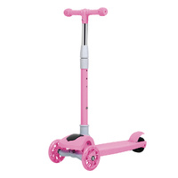 Foldable Kids Scooter LED Music Pink - Model-D97074