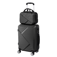 2pcs 20"Travel Luggage Set Black - Model-9A98BD