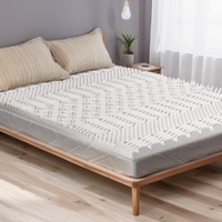 Memory Foam Mattress Topper 7-Zone Airflow Pad 8cm Single White