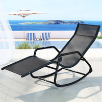 Sun Lounge Rocking Chair Outdoor Lounger Patio Furniture Pool Garden