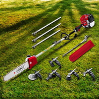 65CC Pole Chainsaw Hedge Trimmer Brush Cutter Whipper Saw Snipper 7-in-1