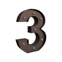 LED Metal Number Lights Free Standing - Model-D5FB07