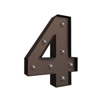 LED Metal Number Lights Free Standing - Model-398EF8
