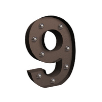 LED Metal Number Lights Free Standing - Model-42B329