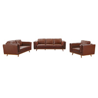York 3+2+1 Seater Brown PU