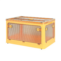 124L Storage Box Stackable Clothes Container L Orange Large - Model-525761
