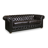 ROCHESTER SOFA 3 SEATER BROWN