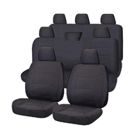 Seat Covers for TOYOTA LANDCRUISER 200 SERIES GXL - 60TH ANNIVERSARY VDJ200R-UZJ200R-URJ202R 11/2008 - ON 4X4 SUV/WAGON 8 SEATERS FMR CHARCOAL ALL TER