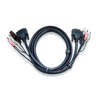 KVM Cable 3m with DVI-D (Single Link) USB & Audio to DVI-D (Single Link), USB & Audio