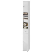 White Tall Bathroom Cabinet High Storage