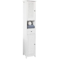Freestanding Tall Bathroom Cabinet 170x32x30 cm